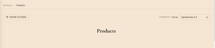 Theme editor showing a product page preview with the breadcrumbs trail visible at the top