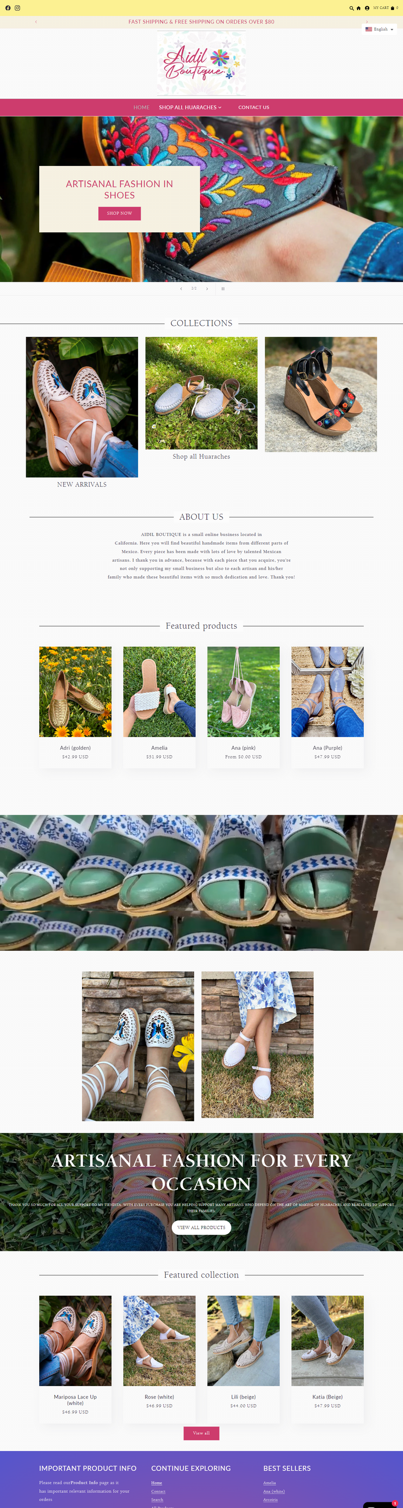 Tienda online de sandalias artesanales