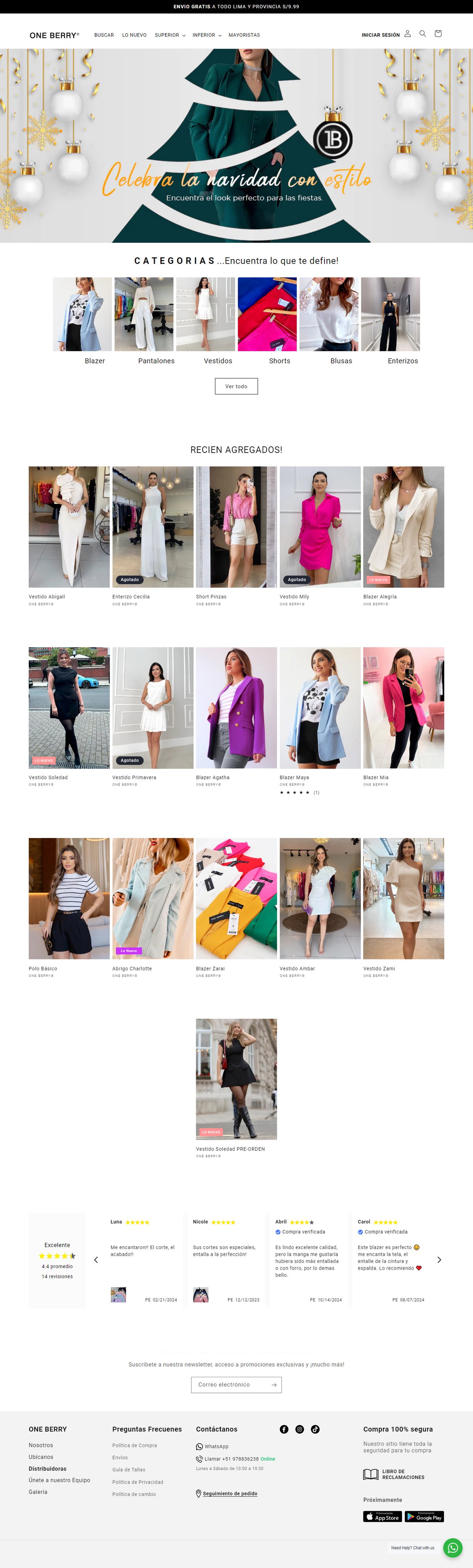 Tienda online de ropas femeninas