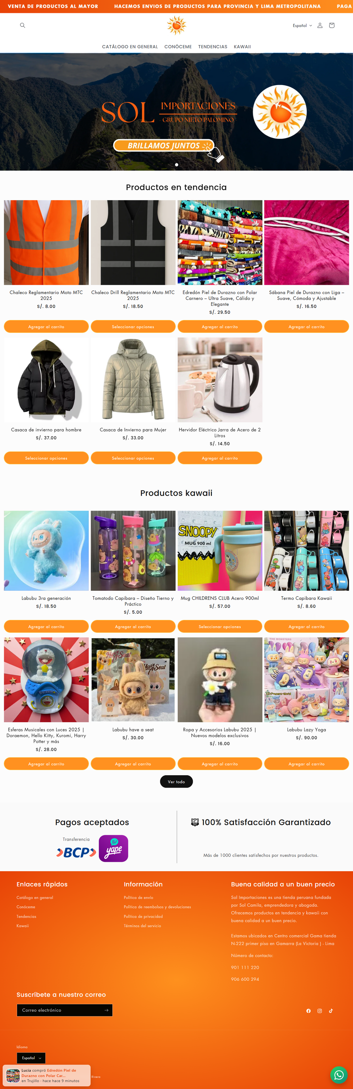 Tienda de importadora